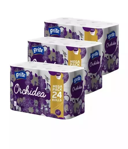 Grite Orchidea Wc-paperi 72 rullaa 3pkt - WC-paperit - 4770023351507-1 - 1