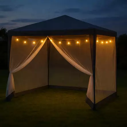 Paviljonki hyttysverkolla 3x3m - Paviljongit,katokset ja näkösuojat - 6438168118536 - 2