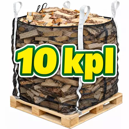Halkosäkki 1000kg musta PE 10 kpl säkki - Muut metsätyötarvikkeet - 6438168121628 - 1